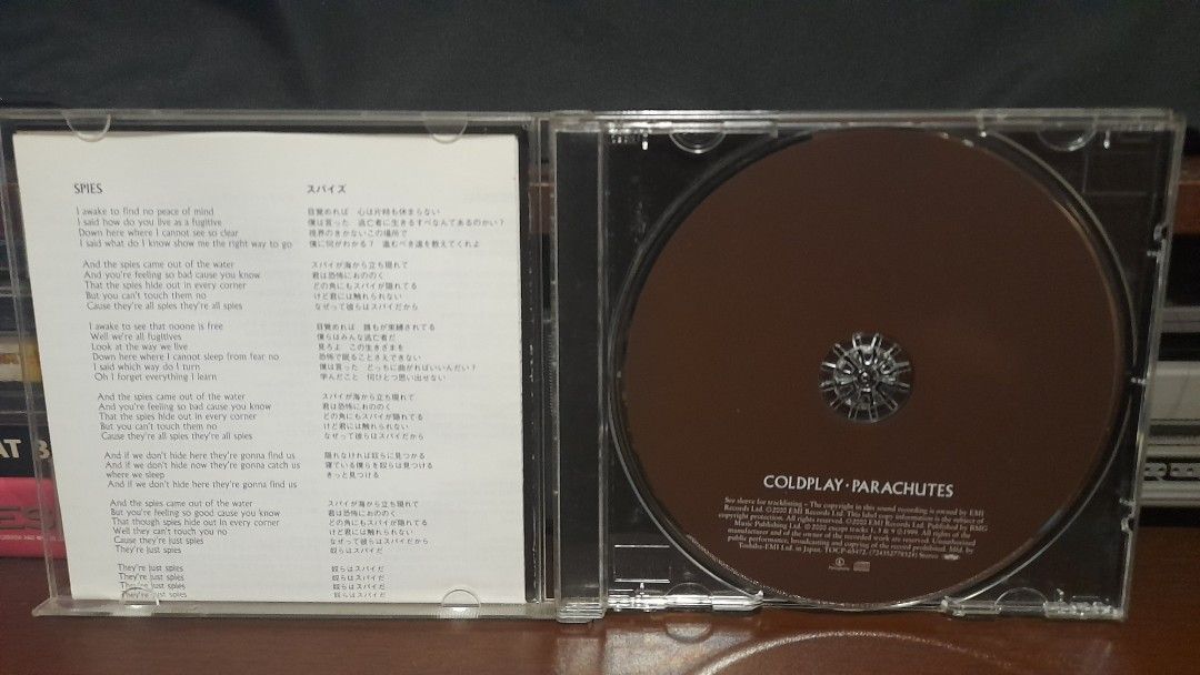 CD COLDPLAY - parachutes alternative rock britpop Uk (Category: CDs & DVDs) located in Makati City. Submitted by KaTiToYs (Listing ID 1446724427, Image 3). Description: coldplay - parachutes japan🇯🇵press inlay - EX CD - VG+ meet ups: Makati / BGC / Ortigas... Metro Manila / nearby provinces buyers - pick up via: lalamove / grab... Provincial buyers - ship via: lbc / jrs / jnt... MOP: Gcash ❌❌❌NO COD / COP❌❌❌ blur snow patrol radiohead stereopho