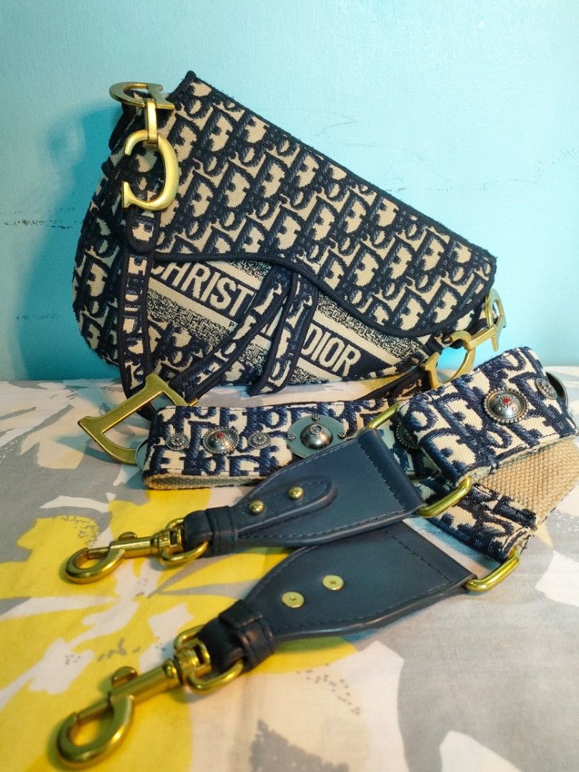 Christian Dior Saddle Bag Oblique Canvas (Category: Luxury Bags & Wallets) located in Mandaluyong City. Submitted by Love.Boutique (Listing ID 1446856812, Image 1). Description: - Iconic Dior Saddle Bag - Signature Oblique canvas - Elegant gold hardware - Detachable strap for versatile wear (shoulder/crossbody) - Chic and highly versatile for daily or special events.
