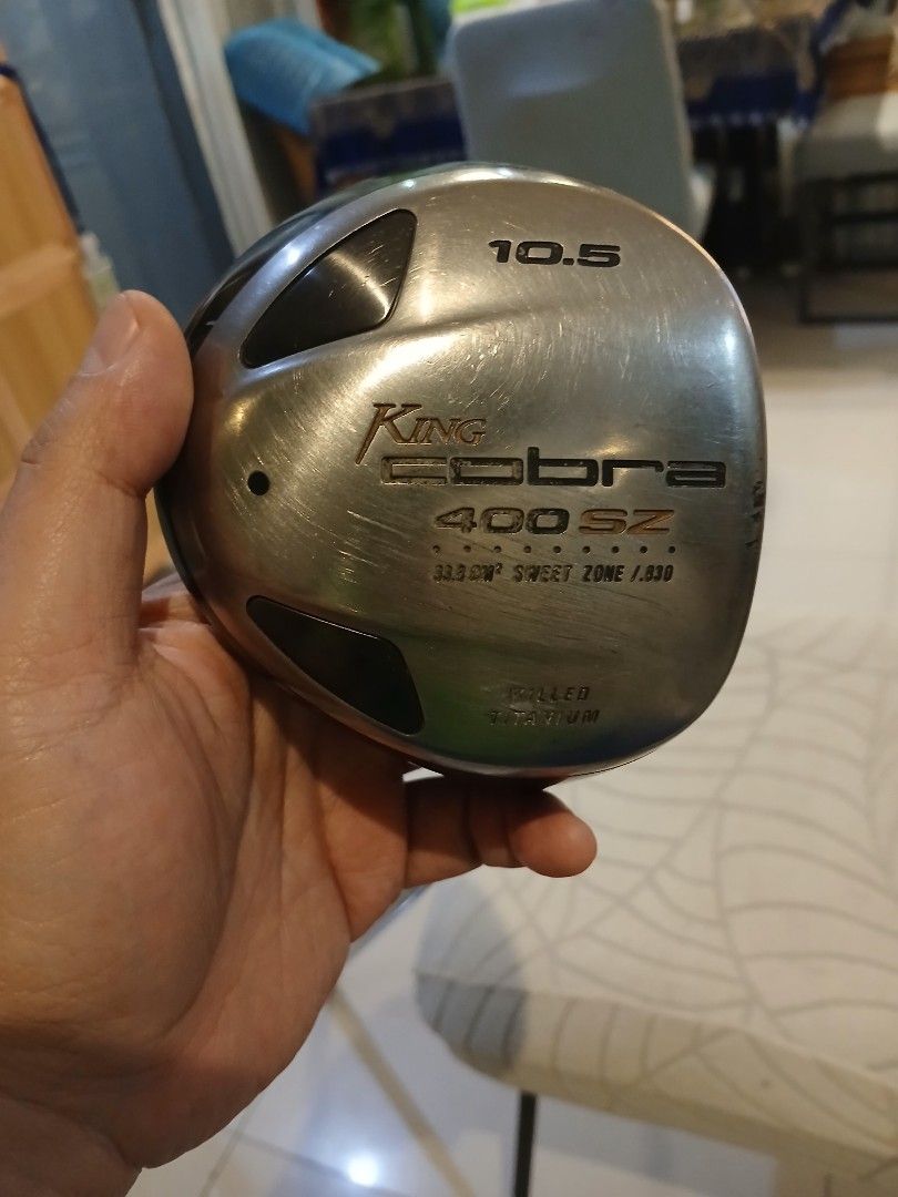 Cobra King 400 SZ 10.5 Driver (Category: Golf) located in Marikina City. Submitted by darthvader888 (Listing ID 1446847145, Image 1). Description: - Cobra King 400 SZ Driver - Loft: 10.5 degrees - Shaft: Cobra Aldila Tour 60, Regular Flex, Mid Kick - Grip: Lamkin - Enhance your golf game!.