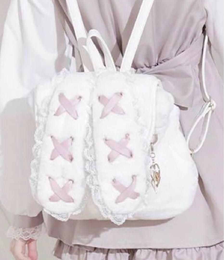 Coquette Bunny Bag (Category: Luxury Bags & Wallets) located in Manila. Submitted by elunacurio (Listing ID 1446841136, Image 2). Description: MOP GCASH has slight flaw but barely noticeable on the strap.