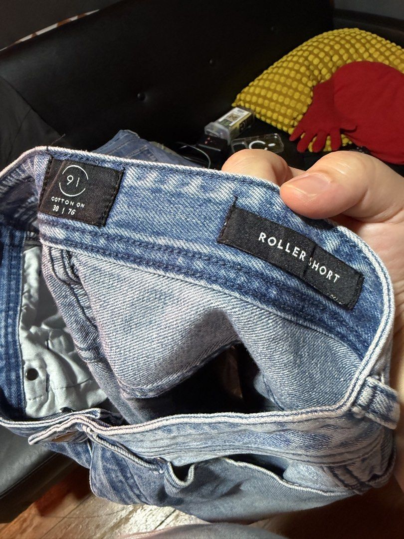 Cotton On Roller Short Denim Jeans Size 30 (Category: Shorts) located in Quezon City. Submitted by celinecabrera (Listing ID 1446905889, Image 3). Description: -Size: 30 - Color: Light Wash Denim - Raw, frayed hem.