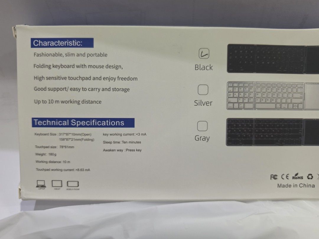 Cube Pocket Keyboard Folding Bluetooth Keyboard with Touchpad496697134684590083
