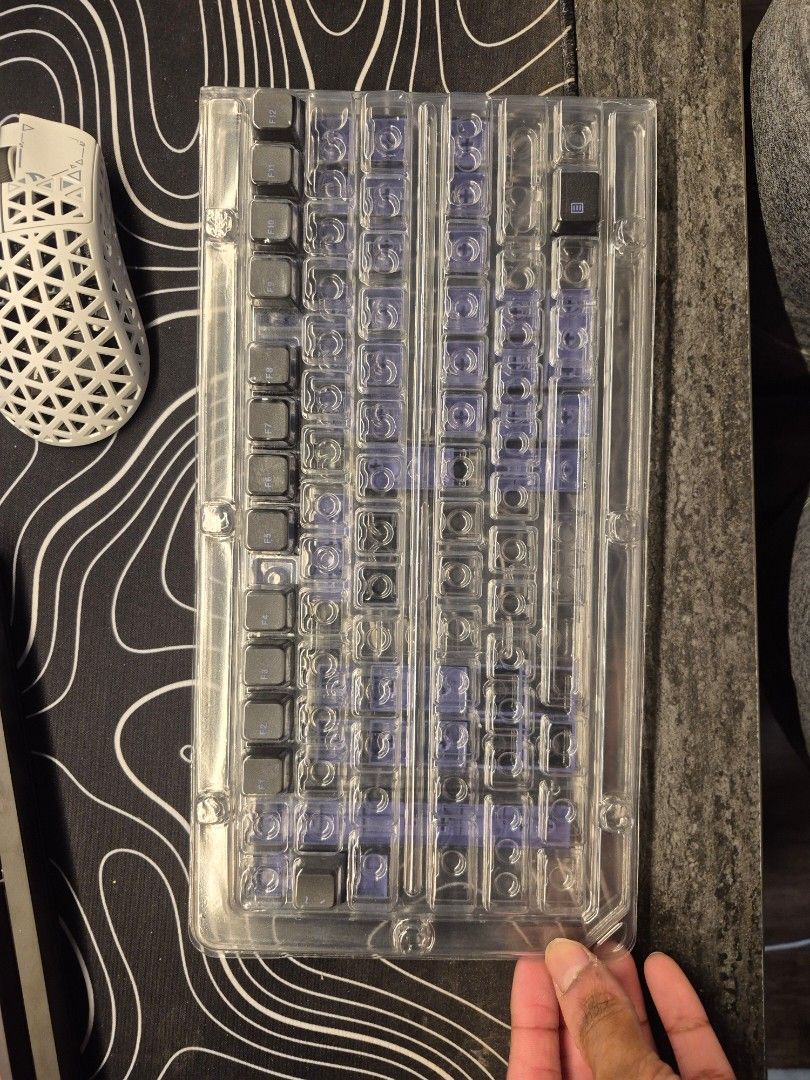 Custom Lucky65V2 Keyboard - Purple Case496676340488611846