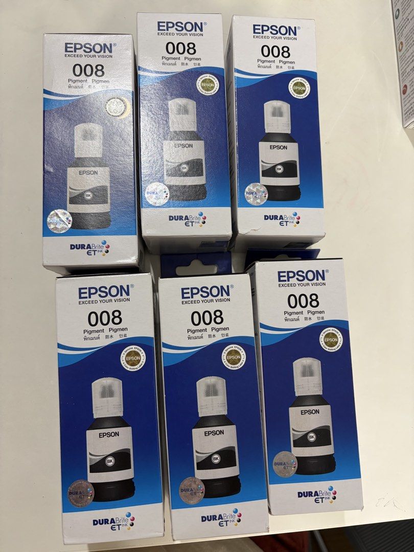 Epson 008 Black Pigment Ink Bottle (Category: Printers, Scanners & Copiers) located in Quezon City. Submitted by cpsanpedro (Listing ID 1446740832, Image 2). Description: - Genuine Epson 008 Black Pigment Ink - Multiple bottles available - Unopened - RFS: not using anymore since printer broke - Selling for P750 ea; SRP: P1050 ea. .
