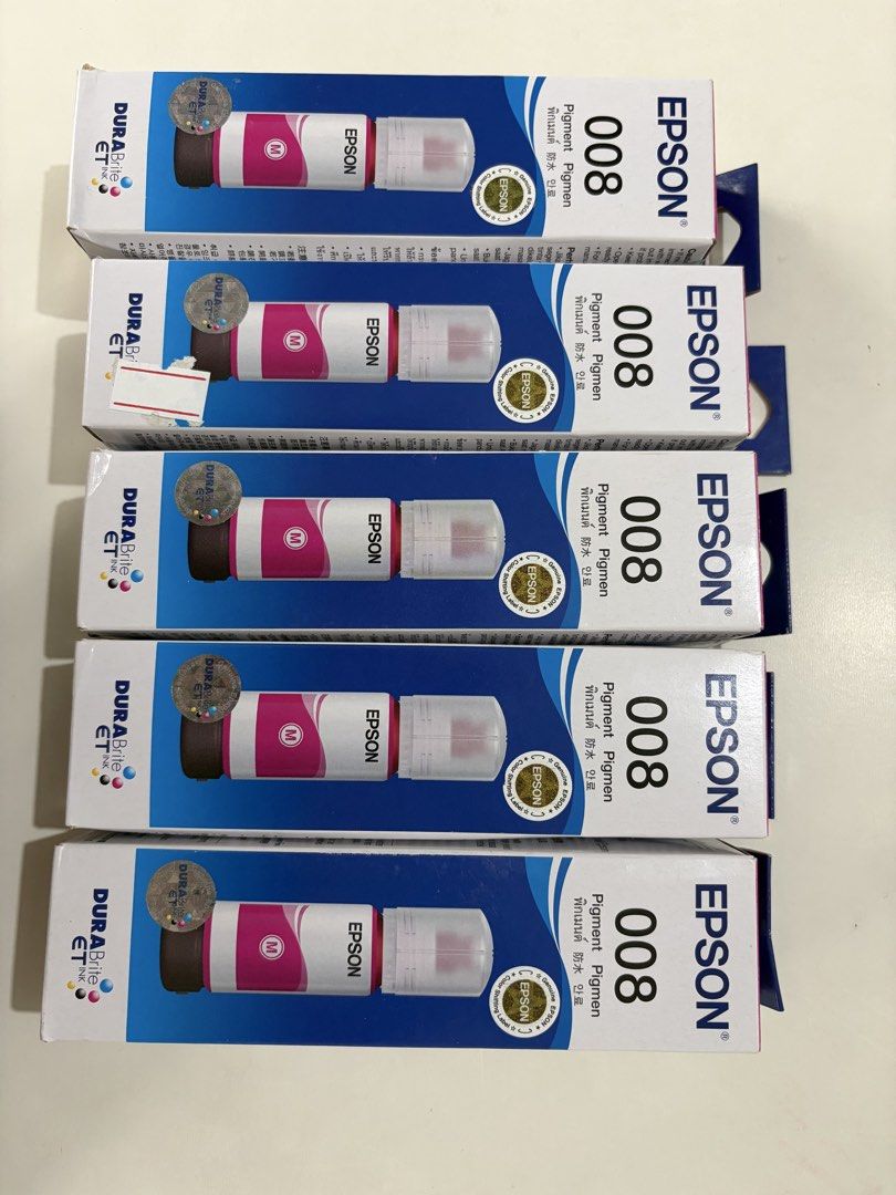 Epson 008 Magenta Ink (Category: Printers, Scanners & Copiers) located in Quezon City. Submitted by cpsanpedro (Listing ID 1446741234, Image 2). Description: Epson 008 Magenta Ink Multiple inks available Unopened RFS: not using anymore since printer broke selling for 500 ea; SRP: 900ea.