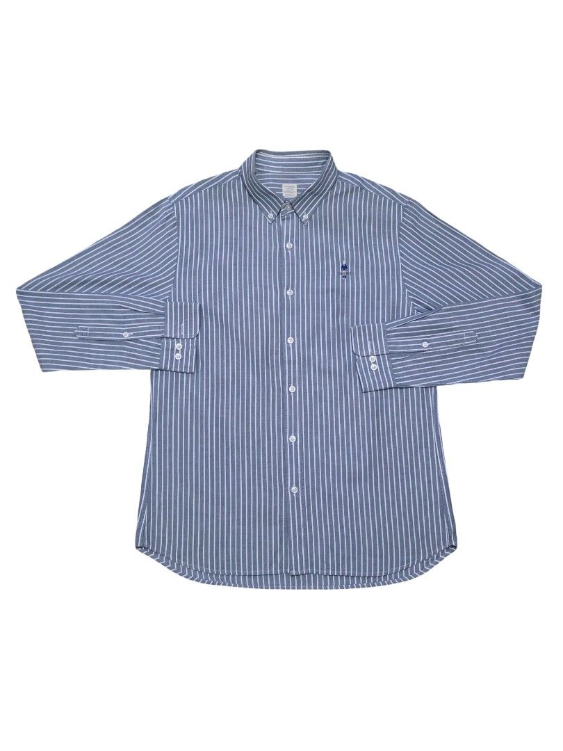 Giordano Classics Striped Oxford Longsleeves button down shirt (Category: Formal Shirts) located in Angeles City. Submitted by recyclecenter (Listing ID 1446865421, Image 1). Description: Giordano Classics Striped Oxford Longsleeves button down shirt Size M Shoulder - 17.5 inches Width - 21 inches Length - 29 inches No issues 9.5/10.