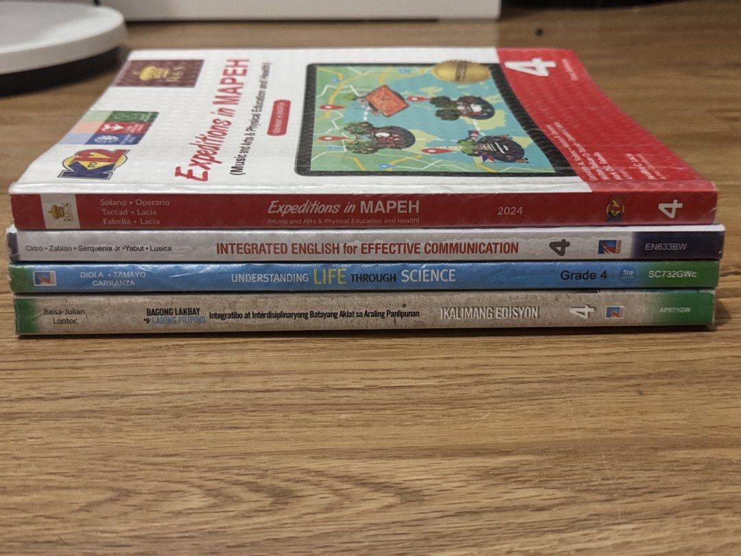 Grade 4 Books (Category: Children's Books) located in Santa Rosa. Submitted by poshthreadsph (Listing ID 1446851993, Image 2). Description: Like new Preloved pls manage your expectations Shipping c/o buyer J&t or Lalamove.