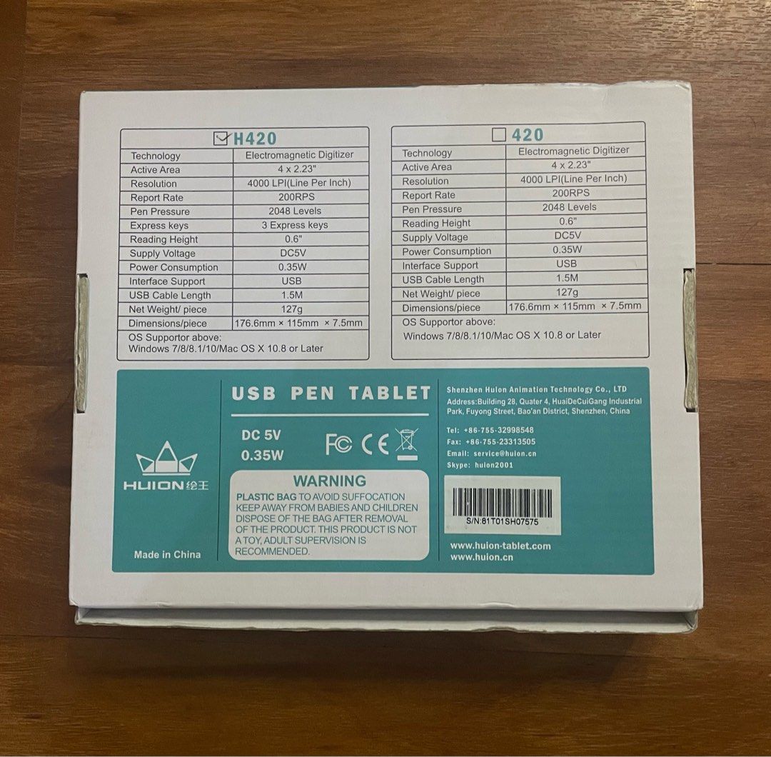 Huion Usb Pen Tablet h420 (Category: Other Accessories) located in Bacoor. Submitted by kate608_ (Listing ID 1446798245, Image 3). Description: .