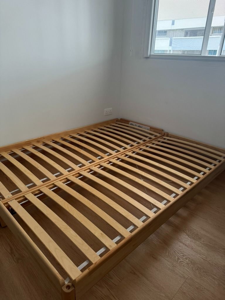 IKEA UTAKER Stackable Bed Frame (Category: Bed Frames & Mattresses) located in Singapore. Submitted by pkwcpy (Listing ID 1446810916, Image 2). Description: Lightly used. https://www.ikea.com/sg/en/p/utaker-stackable-bed-pine-70360485/ Height, 2 beds: 46 cm Length: 205 cm Width: 83 cm Height: 23 cm Package quantity: 2 pieces Mattress length: 200 cm Mattress width: 80 cm .