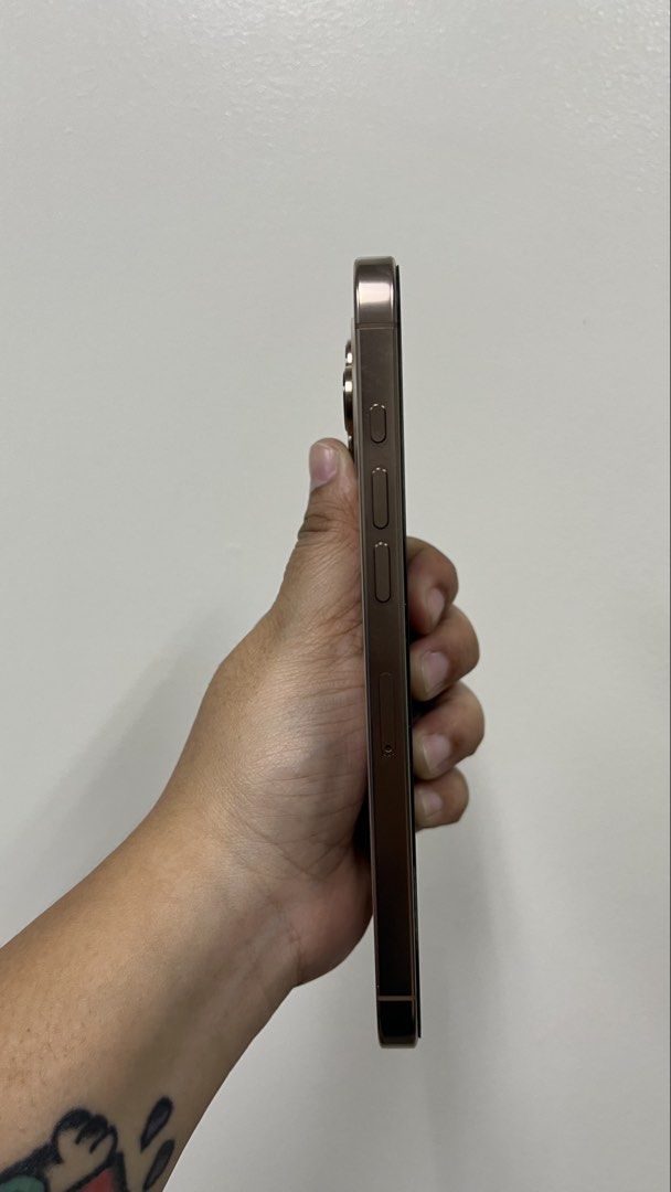 iPhone 16 Pro Max RUSHHHHHH! (Category: iPhone 16 Series) located in Manila. Submitted by beigggyy (Listing ID 1446815099, Image 2). Description: iPhone 16 Pro Max 256GB Desert Titanium - updated to latest iOS - no sim restriction - Battery Health 100% - Face ID and True Tone working - all original parts (no history of repair) - no issue and dents (test all you want) - lady owned - case and charger cord included - tempered glass installed - sligh