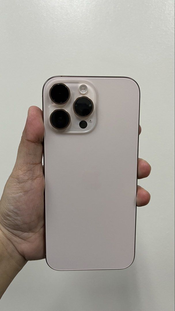 iPhone 16 Pro Max RUSHHHHHH! (Category: iPhone 16 Series) located in Manila. Submitted by beigggyy (Listing ID 1446815099, Image 3). Description: iPhone 16 Pro Max 256GB Desert Titanium - updated to latest iOS - no sim restriction - Battery Health 100% - Face ID and True Tone working - all original parts (no history of repair) - no issue and dents (test all you want) - lady owned - case and charger cord included - tempered glass installed - sligh