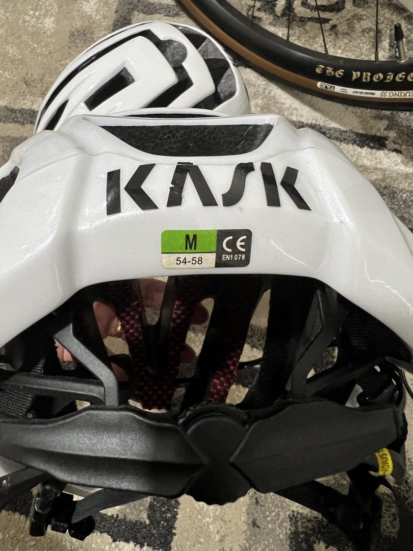 Kask Protone Cycling Helmet - White - Size M (Category: Bicycles) located in Manila. Submitted by greaseemup (Listing ID 1446866162, Image 2). Description: - White Kask Protone Helmet - Size: Medium (fits 54-58cm) Copy only.