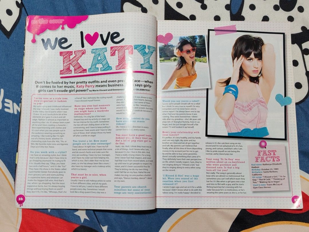 Katy Perry Candy Magazine Cover (Category: Magazines) located in Batangas. Submitted by nickiperry12 (Listing ID 1446859378, Image 2). Description: OOTB era of Katy. No missing pages or article of the artist on the cover. Just some issue on the cover..