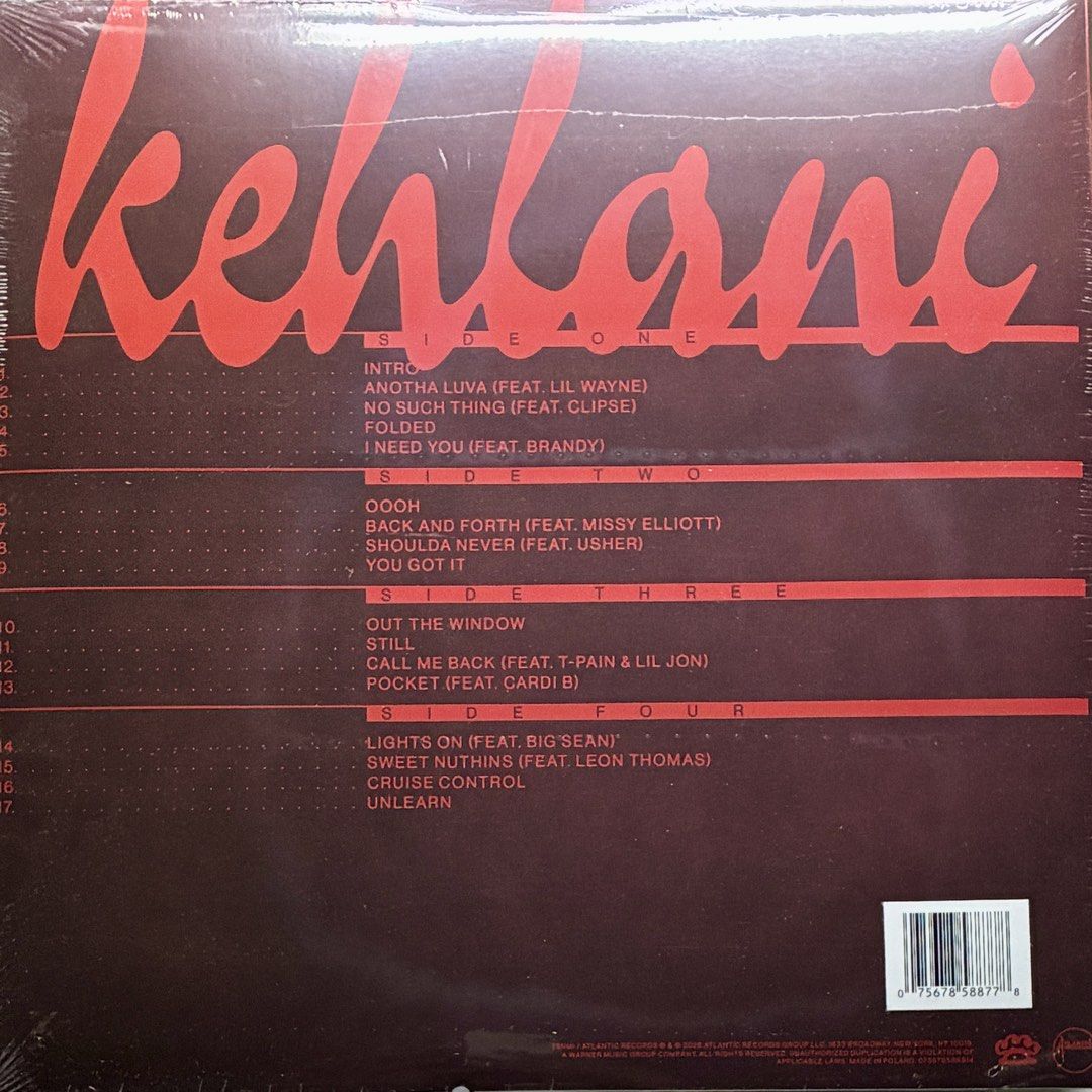 Kehlani - Kehlani (Vinyl Record) (Category: Vinyls) located in Quezon City. Submitted by sashaspinsss (Listing ID 1438041607, Image 2). Description: KEHLANI, THE FORTHCOMING SELF-TITLED ALBUM, PRESSED ON MARBLE VIOLET VINYL.* *PRODUCT IMAGE IS A MOCKUP FOR REFERENCE PURPOSES ONLY. FINAL PRODUCT APPEARANCE MAY VARY..