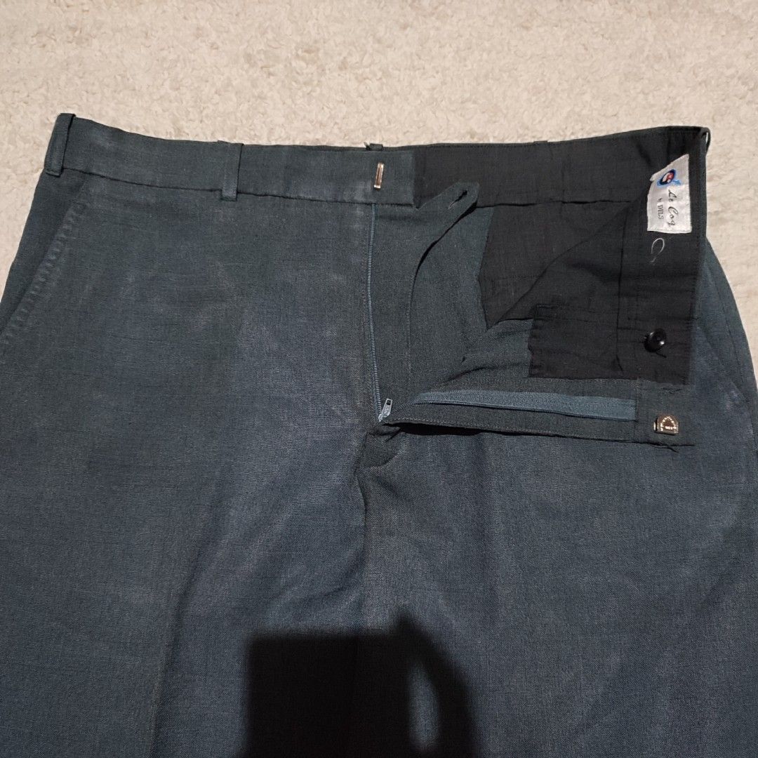 Le Coq by DELS Dark Blue Trousers (Category: Other Bottoms) located in Manila. Submitted by anthonig (Listing ID 1446794447, Image 2). Description: - Dark blue trousers from Le Coq by DELS. Length: 40 inches Width: 34 inches Hem: 9 inches Price: 300 pesos Condition: 9/10 Issues: none PM if interested or for inquiries Meetups within MANILA only Can do shipping at buyers expense.