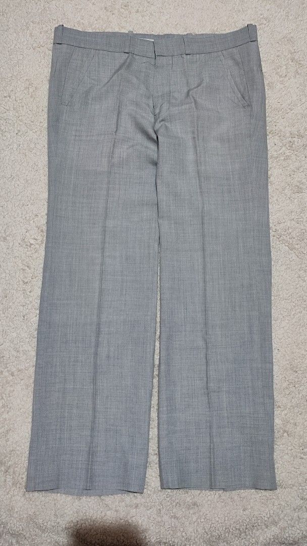 Light Grey Tailored Dress Pants (Category: Other Bottoms) located in Manila. Submitted by anthonig (Listing ID 1446794226, Image 1). Description: Length: 37 inches Width: 34 inches Hem: 9 inches Price: 200 pesos Condition: 8.8/10 Issues: 2nd pic zipper stain PM if interested or for inquiries Meetups within MANILA only Can do shipping at buyers expense.