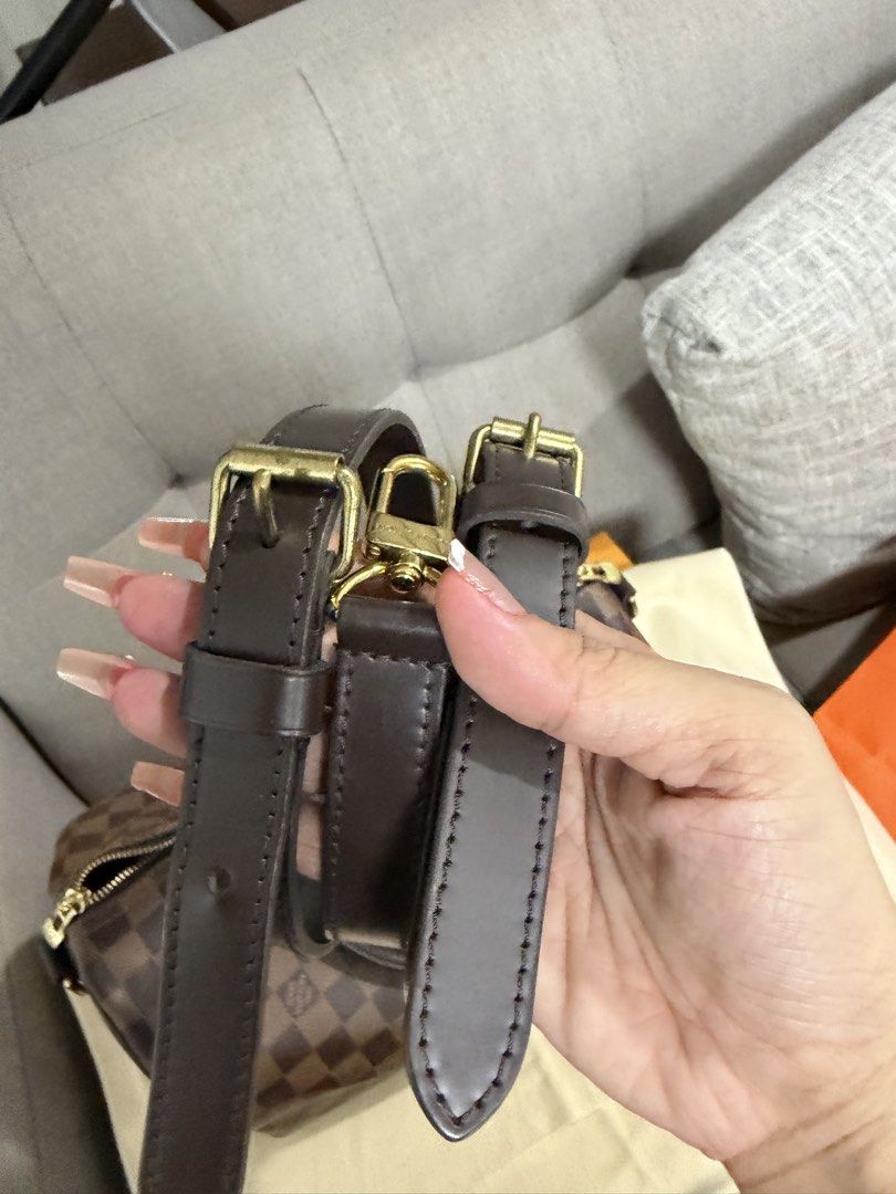 Louis Vuitton Speedy 30 Damier Ebene (Category: Luxury Bags & Wallets) located in Makati City. Submitted by ilovebags07 (Listing ID 1446781598, Image 3). Description: - Authentic Louis Vuitton Speedy 30 - Damier Ebene canvas - Gold hardware, red interior - Includes dust bag, strap, and receipt - Perfect for daily use or travel Please see photos for the flaws . With stamp But overall bag still looks presentable and nice . 8.7/10 condition.