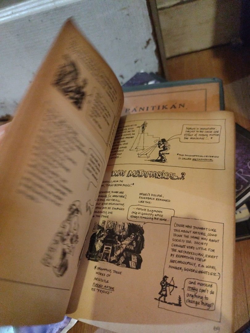 Marx for Beginners by Rius Illustrated Book (Category: Storybooks) located in Manila. Submitted by silentstar-0f4b (Listing ID 1446761933, Image 3). Description: - 'Marx for Beginners' by Rius - Illustrated guide to Karl Marx's key ideas - Pages show natural yellowing due to age - Cover has some signs of wear - Perfect for beginners interested in Marxist philosophy - Sold as is.