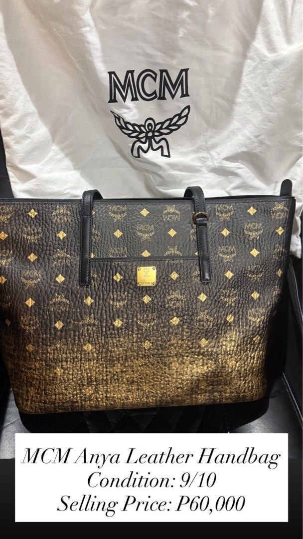 MCM Anya Leather Handbag (Category: Luxury Bags & Wallets) located in Quezon City. Submitted by cmgood (Listing ID 1446841941, Image 1). Description: - MCM Anya leather handbag - Classic MCM monogram pattern with gradient effect - Comes with original dust bag - Stylish and spacious tote, ideal for daily use.
