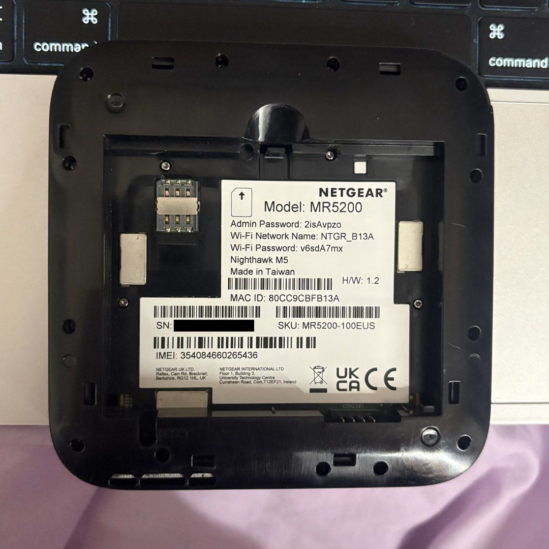 NETGEAR Nighthawk M5 MR5200 5G Mobile Router (Category: Networking) located in Makati City. Submitted by valentine444 (Listing ID 1446856770, Image 3). Description: Slightly negotiable (Retails for 40.000-50.000) No Charger RFS: Decluttering 📍 Acqua Residences, Mandaluyong Netgear Nighthawk M5 MR5200 5G Mobile Router - Supports blazing-fast 5G internet - Wi-Fi 6 enabled for superior wireless performance - Compact design with a status screen - Ea