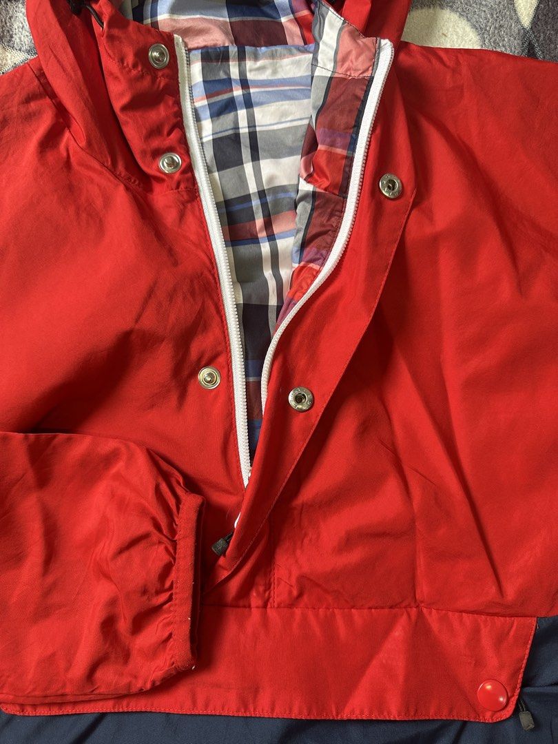 Nike Reversible Anorak Jacket Red Navy Plaid (Category: Coats, Jackets and Outerwear) located in Manila. Submitted by markokostlich (Listing ID 1446793283, Image 3). Description: - Authentic Nike Anorak Jacket - Stylish Red & Navy Color Block Design - Reversible: Features a cozy plaid lining on the other side - Functional Front Pocket - Convenient Side Zippers for ventilation - Ideal for protection against windy conditions - Dimes: L- 27, W-21 📌
