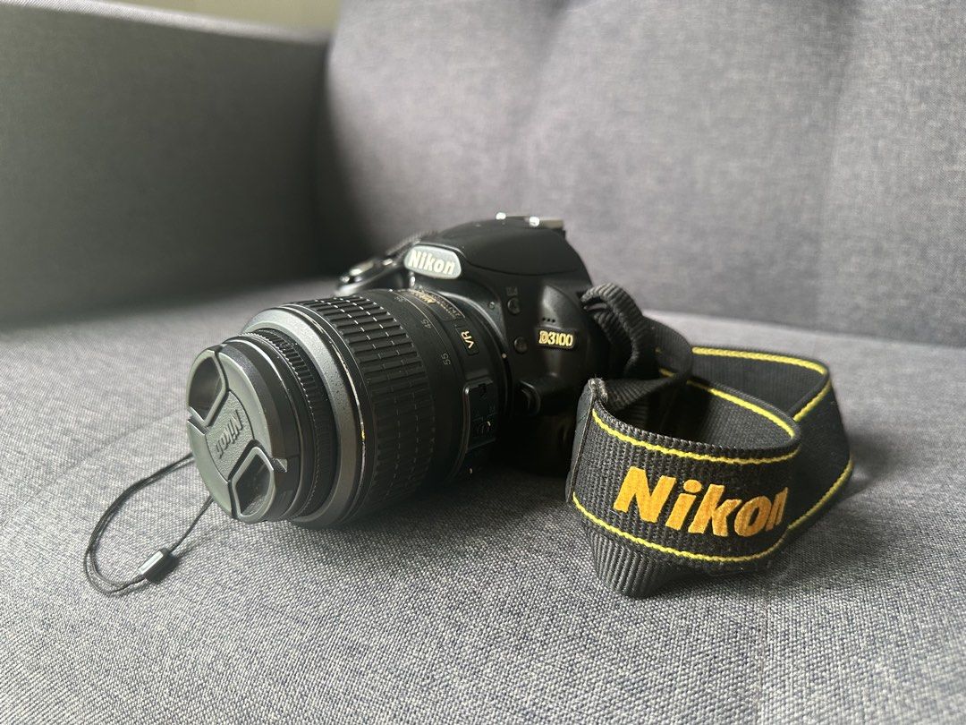 Nikon D3100 DSLR Camera with Kit Lens (Category: Cameras) located in Petaling Jaya. Submitted by marlisabrown (Listing ID 1446791578, Image 1). Description: - Nikon D3100 DSLR camera - Includes standard 18-55mm kit lens, no issue, no fungus - Shutter count: 13902 - Charger included, camera bag included - No memory card (have to buy your own) - Display screen with a slight shadow on the corner but doesn’t affect the image quality -well kept, no ru