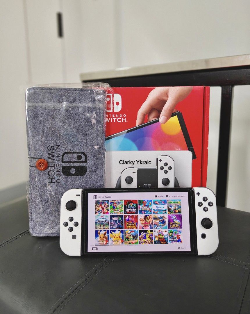 Nintendo Switch Oled with Free Games (Category: Nintendo) located in Manila. Submitted by nswitchgear (Listing ID 1446742785, Image 1). Description: Nintendo Switch OLEDs with Free Games ₱11,499 FREE acess to my Paid games Legit purchase not Jailbreak. Used item but in Good condition Can give 7 Days personal Warranty for peace of mind. -Doon po tayo sa kaya tayong issupport, dont settle for less. Comes w/ Complete Package with pouch (Box,charger,