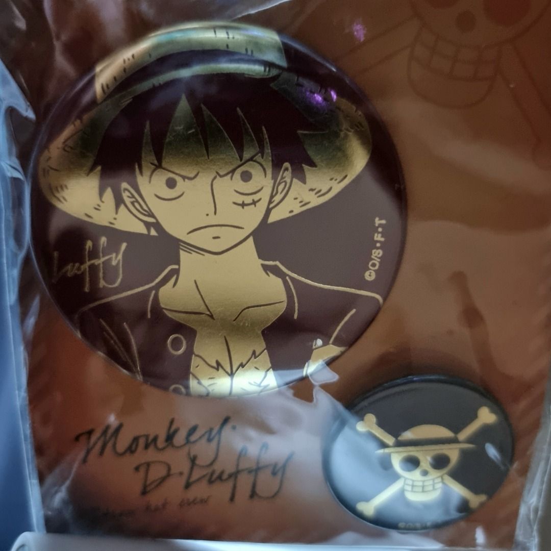 Official One Piece - Monkey D. Luffy - Can Badge Set (Category: Character Goods) located in Cavite. Submitted by katwuhoo (Listing ID 1446908524, Image 2). Description: Official merch from Mugiwara Store Tokyo: ■ Sealed ■ Unused ■ Foil-Stamped Set of 2 Can Badges: ■ x1 - 56mm ■ x1 - 32 mm MOP: GCash / BDO Chat for inquiries.