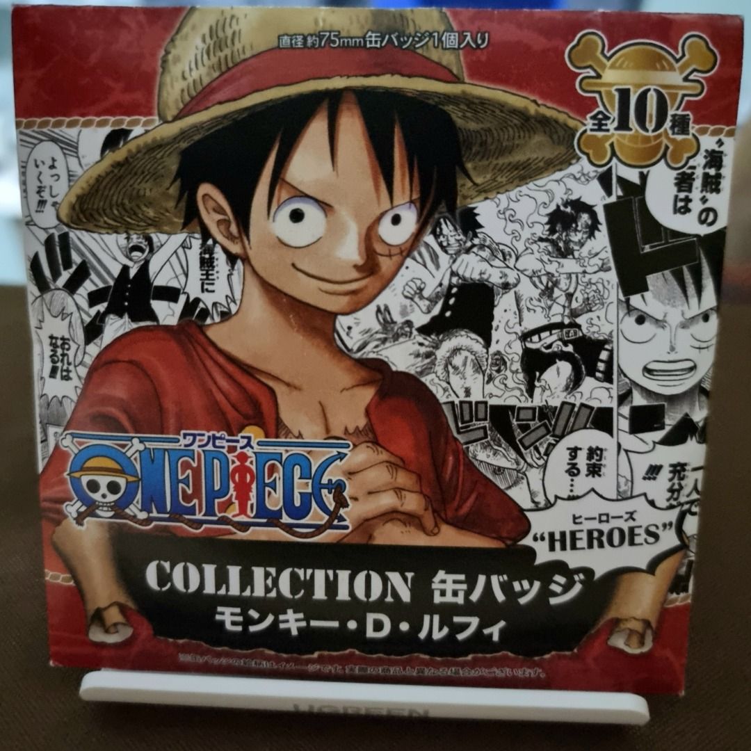 Official One Piece - Monkey D. Luffy - HEROES Can Badge (Category: Character Goods) located in Cavite. Submitted by katwuhoo (Listing ID 1446908682, Image 3). Description: Official merch from Mugiwara Store Tokyo: ■ Unused ■ Original packing in photos; opened to check pulled design ■ Size: 75mm (Large) MOP: GCash / BDO Chat for inquiries.