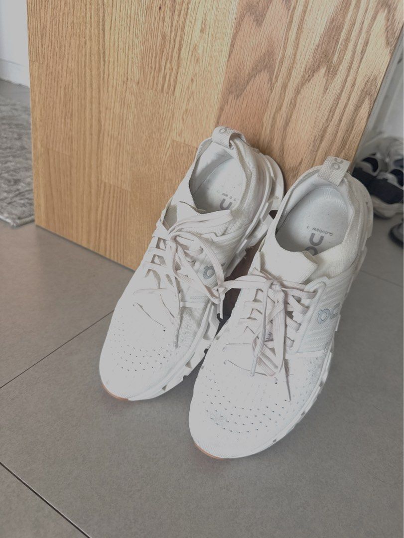 On Cloudswift 4 White & Lily Sneakers Size 10 (Category: Sneakers) located in Taguig. Submitted by prelovedSB (Listing ID 1446775773, Image 3). Description: - On Cloudswift 4 Sneakers - Color: White & Lily - Size: 10 womens - Features: Very comfortable for running or everyday wear - Reason for Selling: too big on me Worn less than 5 times. Bought from Revolve.