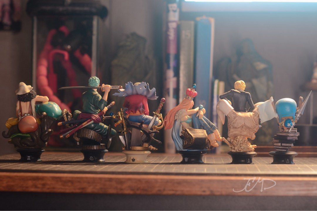 One Piece Straw Hat Crew Megahouse Chess Collection (Category: Figurines & Statues) located in Marikina City. Submitted by cakecat_figures_n_stuff (Listing ID 1446852389, Image 2). Description: Loose condition - luffy, zoro, sanji, nami, chopper, usopp - sold as set.