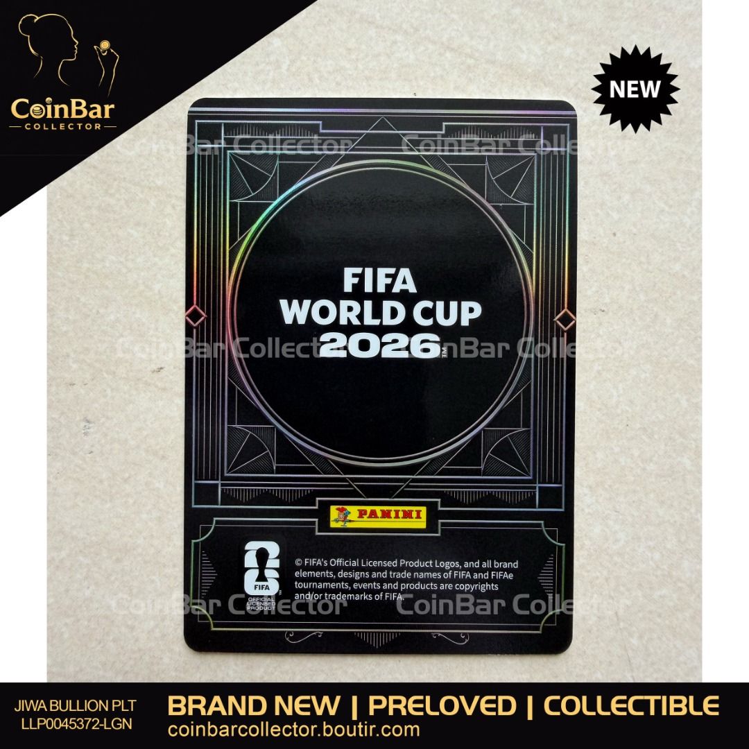Panini 2026 FIFA World Cup Official Football Trading Card Black Ultra Edition Kayou TCG- Heung Min Son (Category: Vintage Collectibles) located in Kuala Lumpur. Submitted by coinbar_collector (Listing ID 1446895175, Image 3). Description: Shop here: coinbarcollector.boutir.com Panini x Kayou 2026 FIFA World Cup Official Football Trading Card Black Ultra Edition- Heung Min Son x 1 Official FIFA World Cup 2026™ licensed trading cards Condition: NEW