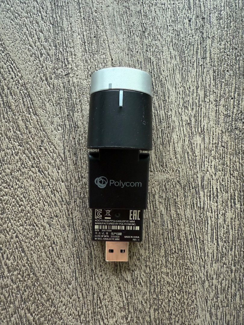 Polycom Eagle Eye Mini Webcam (Category: Webcams) located in Singapore. Submitted by nickcom (Listing ID 1446784134, Image 3). Description: As-new condition. Really compact webcam that comes with a mount and privacy guard. $100 on amazon..