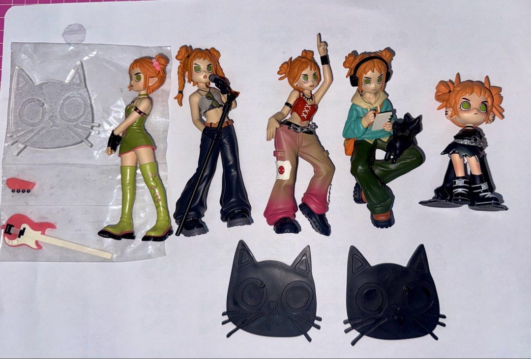POP MART Peach Riot Gigi Bundle (5PCS Set) (Category: Designer & Blind Box Toys) located in Muntinlupa City. Submitted by readthedetails (Listing ID 1446779006, Image 1). Description: POP MART Peach Riot Gigi Figure Bundle (5-Piece Set) Selling a 5-piece bundle of authentic POP MART Peach Riot figures featuring Gigi. All items are in excellent display condition. 1. Gigi - Brain Stormer 2. Gigi - The Singer 3. Gigi - Pop Star 4. Gigi - Lil’ Lead 5