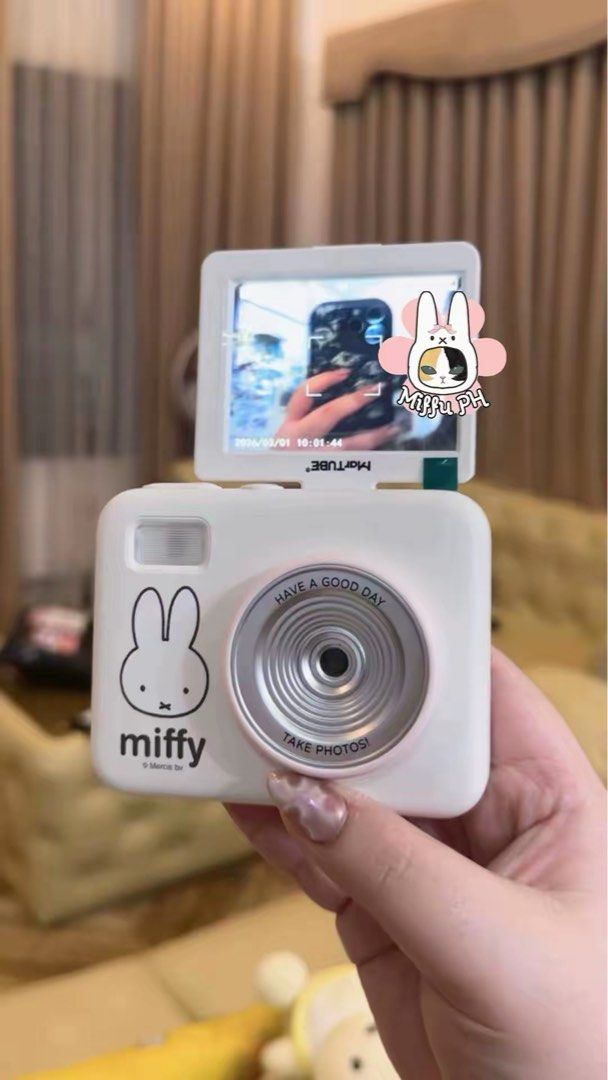 (PREORDER) Miffy Digital Flip Camera (Category: Cameras) located in Caloocan City. Submitted by miffuph (Listing ID 1446746473, Image 2). Description: 🐇 Miffy Digital Flip Camera! 🟢 [OPEN] • Preorder! Super nice for the price, available in 2 colors! Actual photos po ito, onhand from preorder hihi. ❗️Price starts at 2,500 🫰🏻DM for full pricelist 🌸 50% DP • ETA less than 14 days! For reviews & feedback, check our highlights on Tiktok @miffuph 