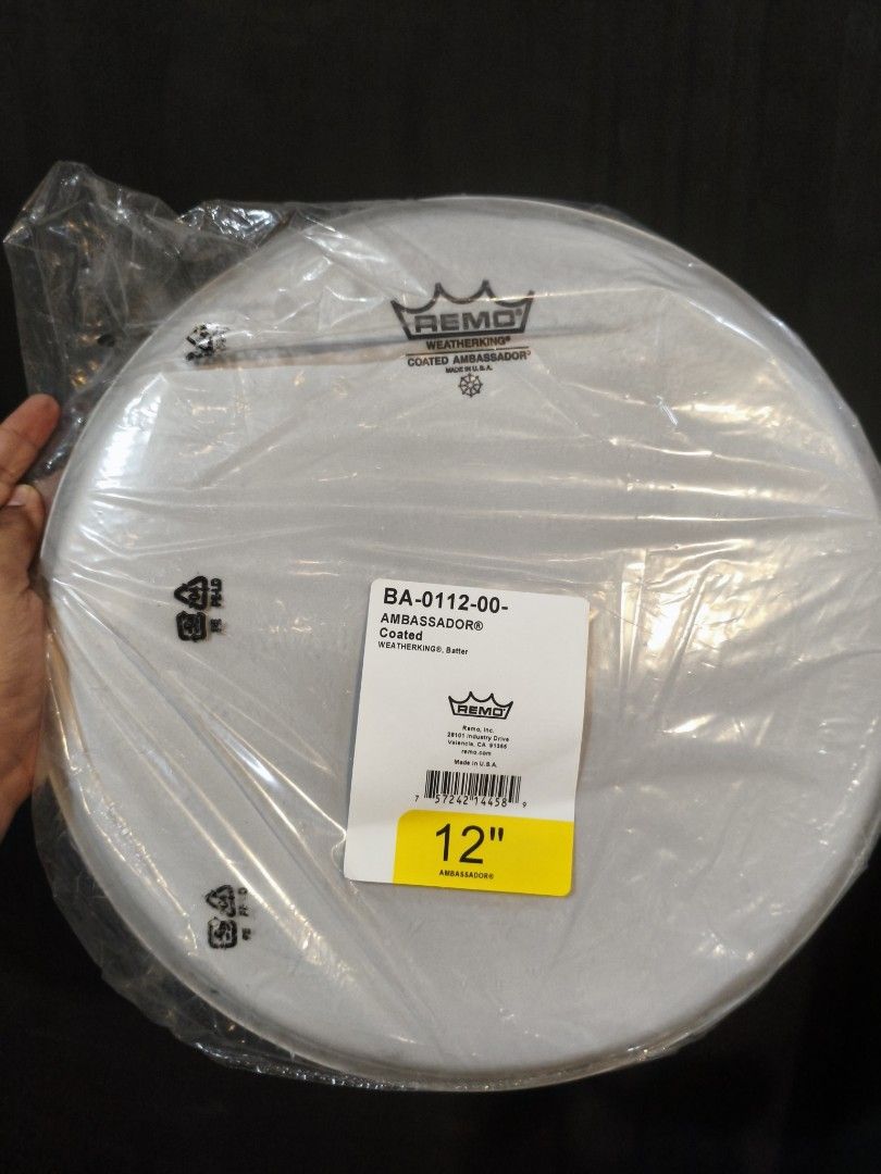Remo Drum Head Ambassador 12" Coated bnew (Category: Musical Instruments) located in Cavite. Submitted by cappfinds86177 (Listing ID 1446875937, Image 2). Description: bnew cod lalamove.