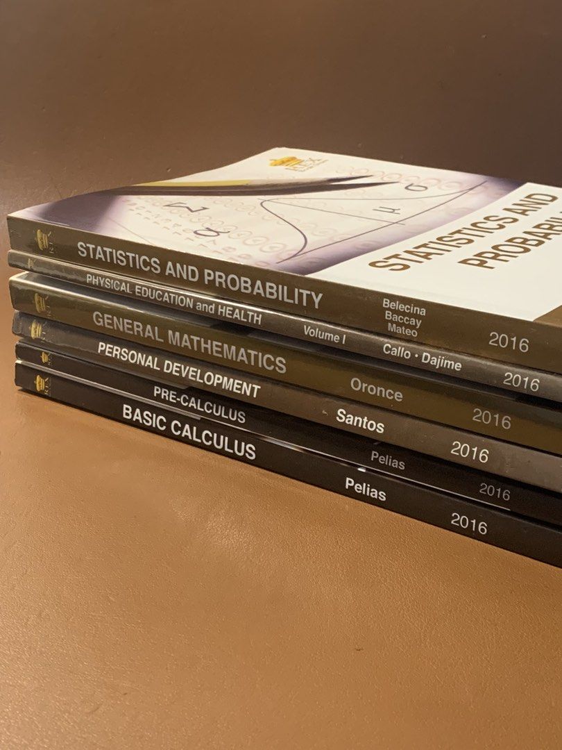 Rex First Edition: Statistics and Probability, PE and Health, Personal Development, General Mathematics, Pre-Calulus & Basic Calculus (Category: Textbooks) located in Taytay. Submitted by from.ellas.shelf (Listing ID 1446732961, Image 1). Description: ₱100 each copy Book Condition: 📘Statistics and Probability, PE and Health, General Mathematics & Basic Mathematics - name written on first page - no written marks or notes 📘Pre-Calculus & Personal