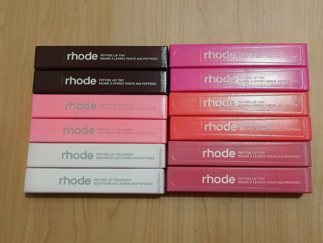 Rhode Peptide Lip Tint (Category: Makeup) located in Quezon City. Submitted by marikamnl.crystal (Listing ID 1446845605, Image 1). Description: Authentic Rhode Available: - Espresso - Shortcake - Peach Pit - Watermelon Slice - Rhode Vanilla - Ribbon.