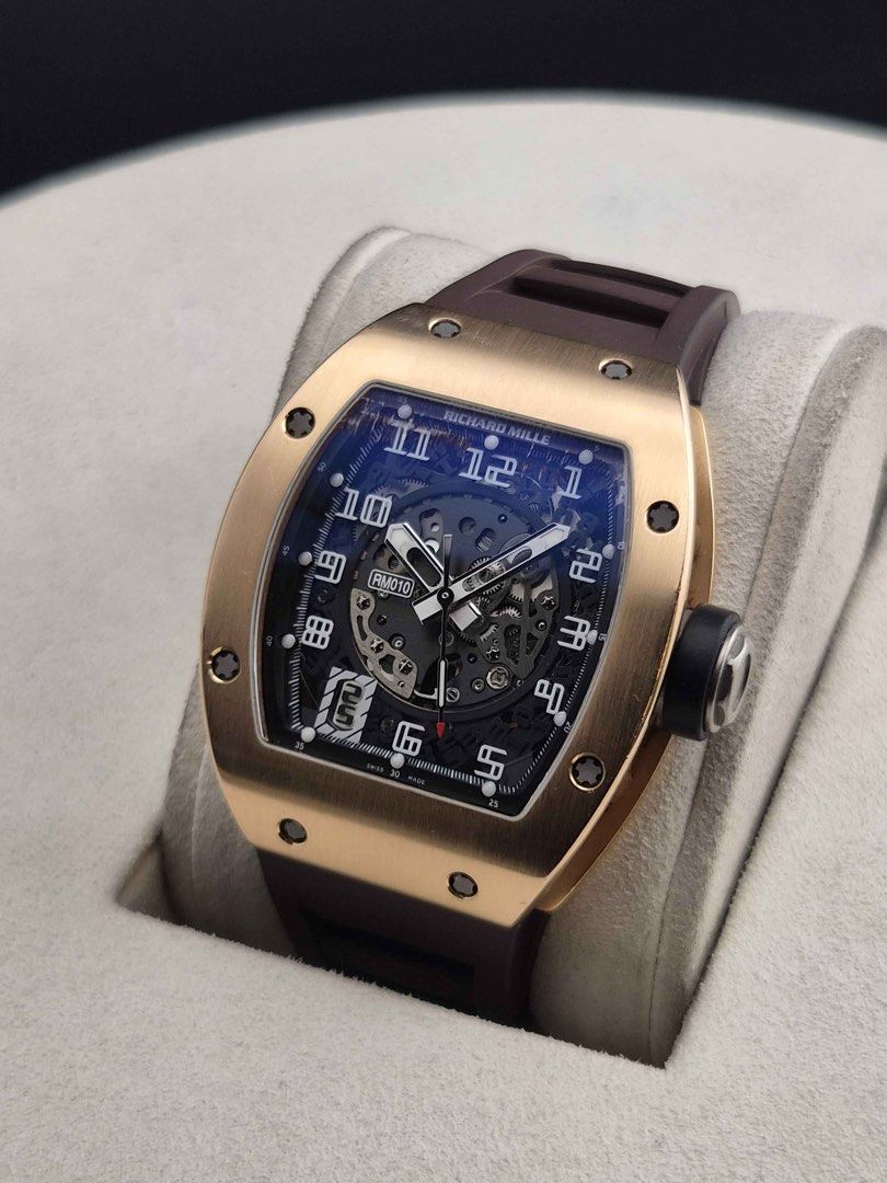 Richard Mille RM 010 2015 (Category: Luxury Watches) located in Makati City. Submitted by tpx.ph (Listing ID 1446733006, Image 1). Description: Richard Mille RM 010 2015 7.8M Cash Price RM010 Al RG Good Condition Complete Set.