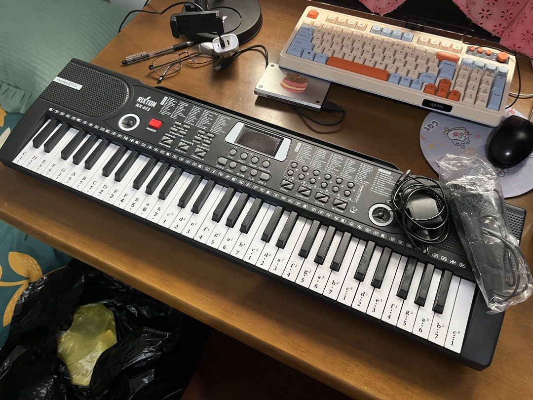 Rixton 612 Keyboard (No box) (Category: Computer Keyboard) located in Bulacan. Submitted by cxyltria (Listing ID 1446800309, Image 1). Description: RX-612 Keyboard ₱800 + sf. No last price! Inclusion: - Keyboard - Microphone - Music stand - Adapter - Audio cable ❌ No box included. Payment first basis. MOP: GCash / GoTyme MOD: Lalamove / Meetup (Plaridel only).