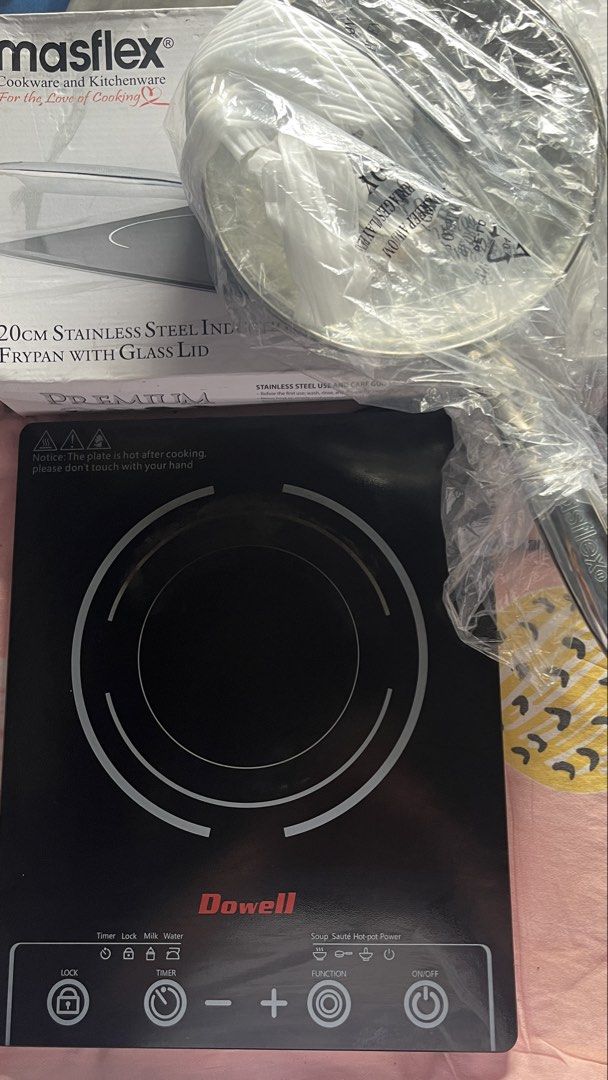 RUSH TAKE ALL ‼️ Induction Cooker with Pan (masflex) (Category: Cookware & Accessories) located in Caloocan City. Submitted by cryptcrys (Listing ID 1446811894, Image 1). Description: TAKE ALL ‼️ lady owned Induction cooker with matching induction pan included! induction cooker requires a specialized induction-compatible pan para gumana unless mabubutas lang yung pan mo na mura. Good thing, this pan is the perfect fit and talagang quality. ✅ Only