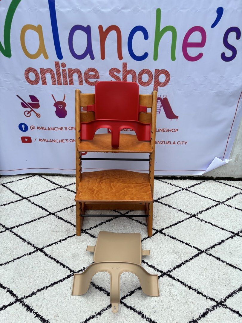Stokke Tripp Trapp high chair (Category: Kids Tables & Chairs) located in Manila. Submitted by avalanchesonlineshopmainacount (Listing ID 1446783563, Image 1). Description: With accessories is 8,999 Highchair only 5,999.