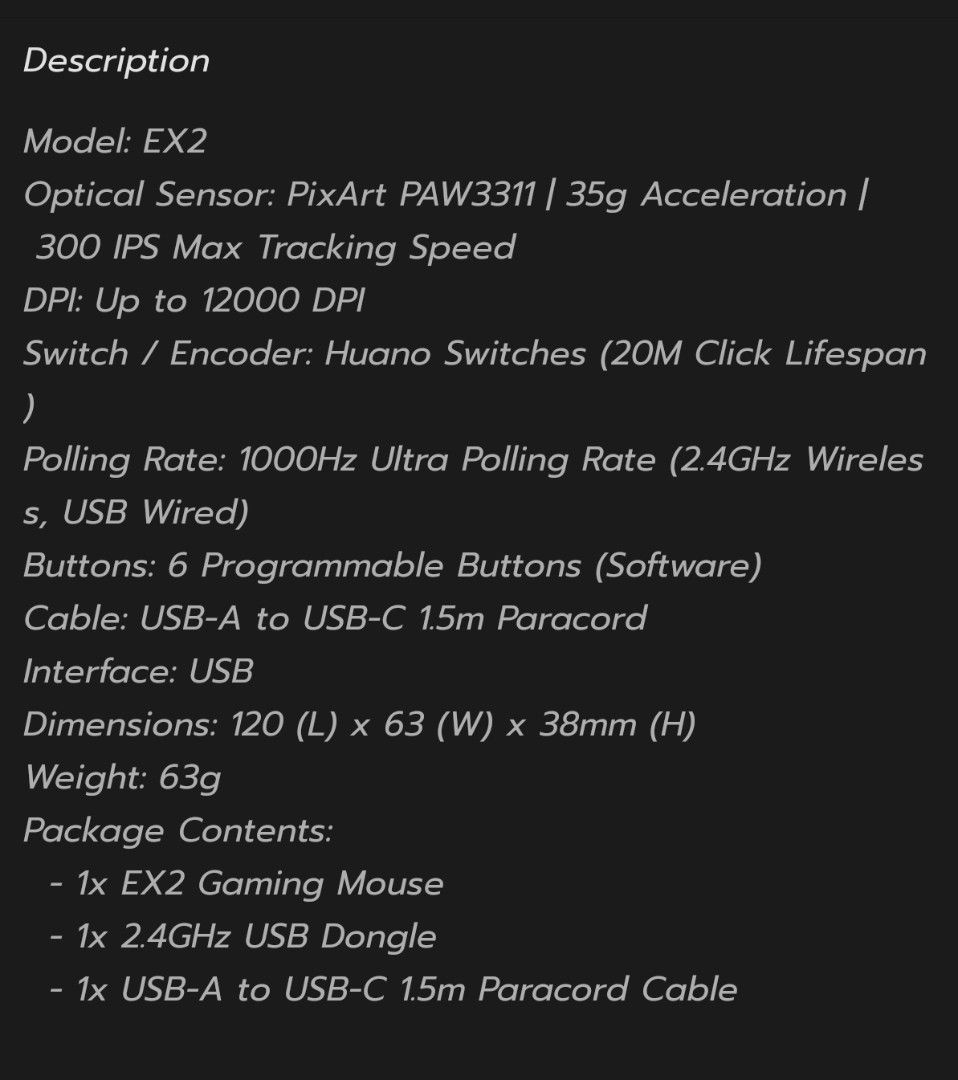 Tecware EX2 Pro gaming mouse497035748427714563