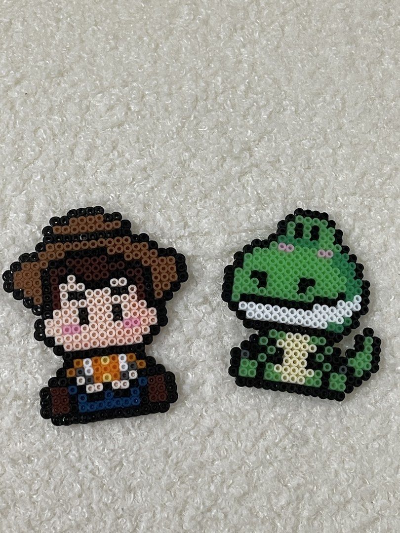 [magnet Set] Toy Story Perler Bead Figures - Buzz, Alien, Woody, Rex ...
