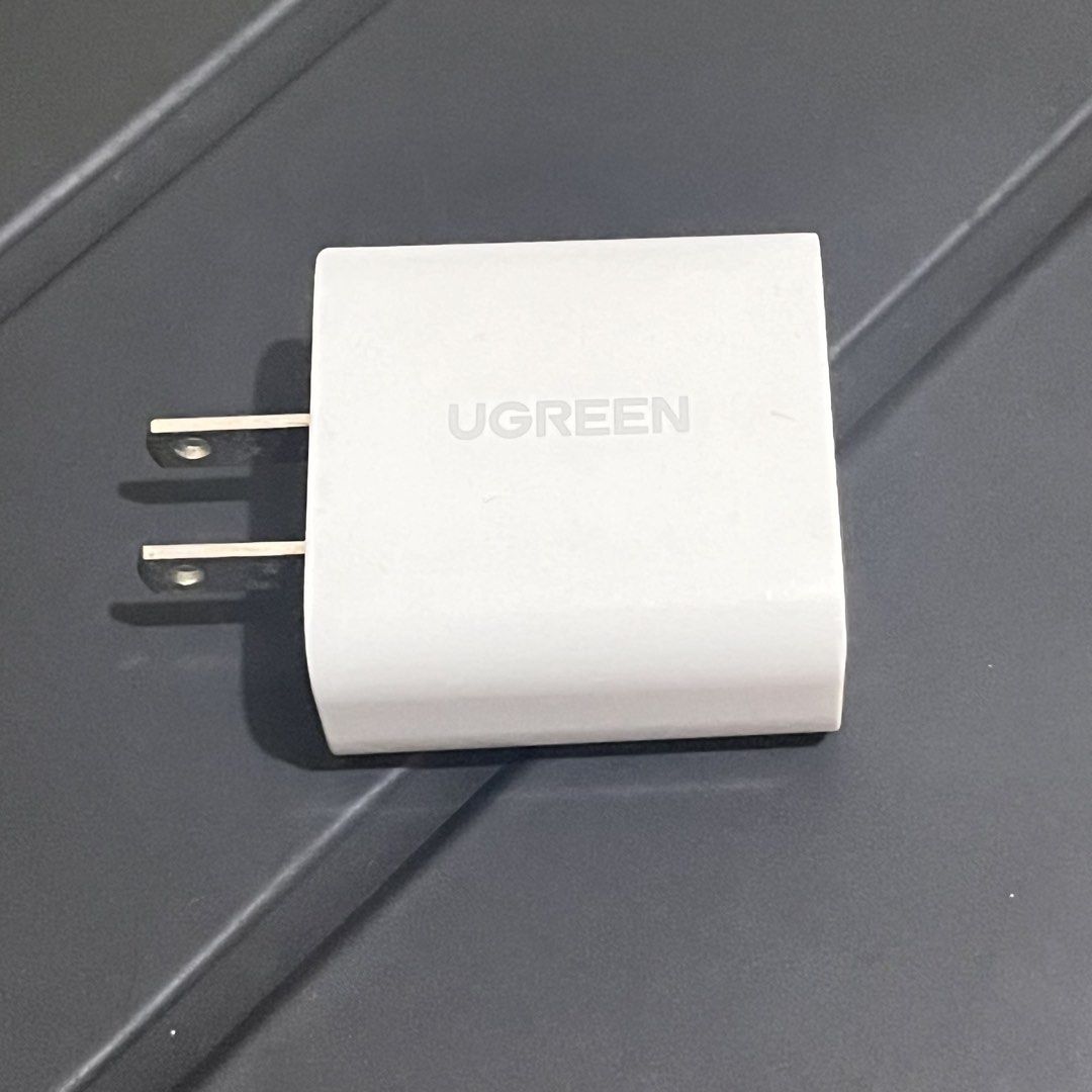UGREEN 20W PD Fast Charging Power Adapter USB-C (Category: Chargers & Cables) located in Quezon City. Submitted by prhpsnwt (Listing ID 1446736272, Image 1). Description: - UGREEN 20W PD Fast Charging Power Adapter - USB-C Output - Supports Qualcomm Quick Charge 4.0 - Good for iPhone, iPad, Samsung, Pixel. rfs: upgraded to higher watts adapter.