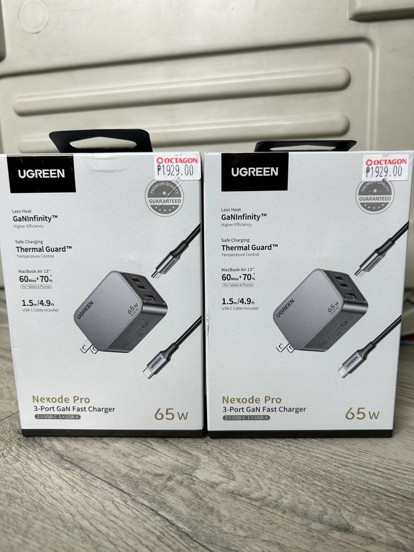 UGREEN NEXODE PRO 3 PORT FAST CHARGER (Category: Chargers) located in Manila. Submitted by _snapnsell (Listing ID 1446760349, Image 1). Description: .