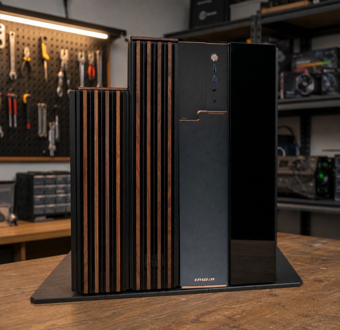 InWin ModFree Mini Black/Wood ITX Case Bundle For Sale