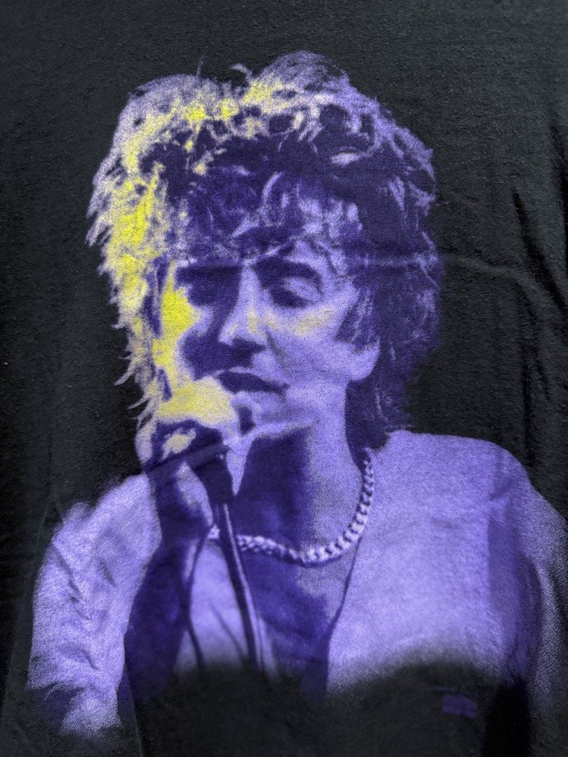 Vintage 90s Rod Stewart tshirt (Category: Tshirts & Polo Shirts ) located in Manila. Submitted by allinthiswall (Listing ID 1446899309, Image 2). Description: REAL VINTAGE 90s HOT ROD STEWIE UNPLUGGED PROMO TSHIRT PURPLE ROD STEWART PRINT UPFRONT CLEAN SCRIPT AT THA REAR 90s hanes tag large All single stitch Boxy 21.5 by 26.