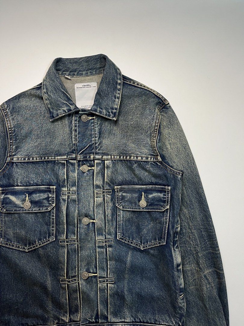 Visvim SS 101 JKT Damaged Indigo Denim Jacket (Category: Coats, Jackets and Outerwear) located in Manila. Submitted by streetsavvy (Listing ID 1446824333, Image 3). Description: Visvim SS 101 JKT Damaged Indigo Denim Jacket Size: 1 Width: 18” Length: 24” Shoulder: 15” Sleeve Length: 23” Hem: 17” Measured in Inches iconic piece of Japanese craftsmanship: the Visvim SS 101 JKT DAMAGED from the legendary 14SS collection. Visvim’s interpretation of t