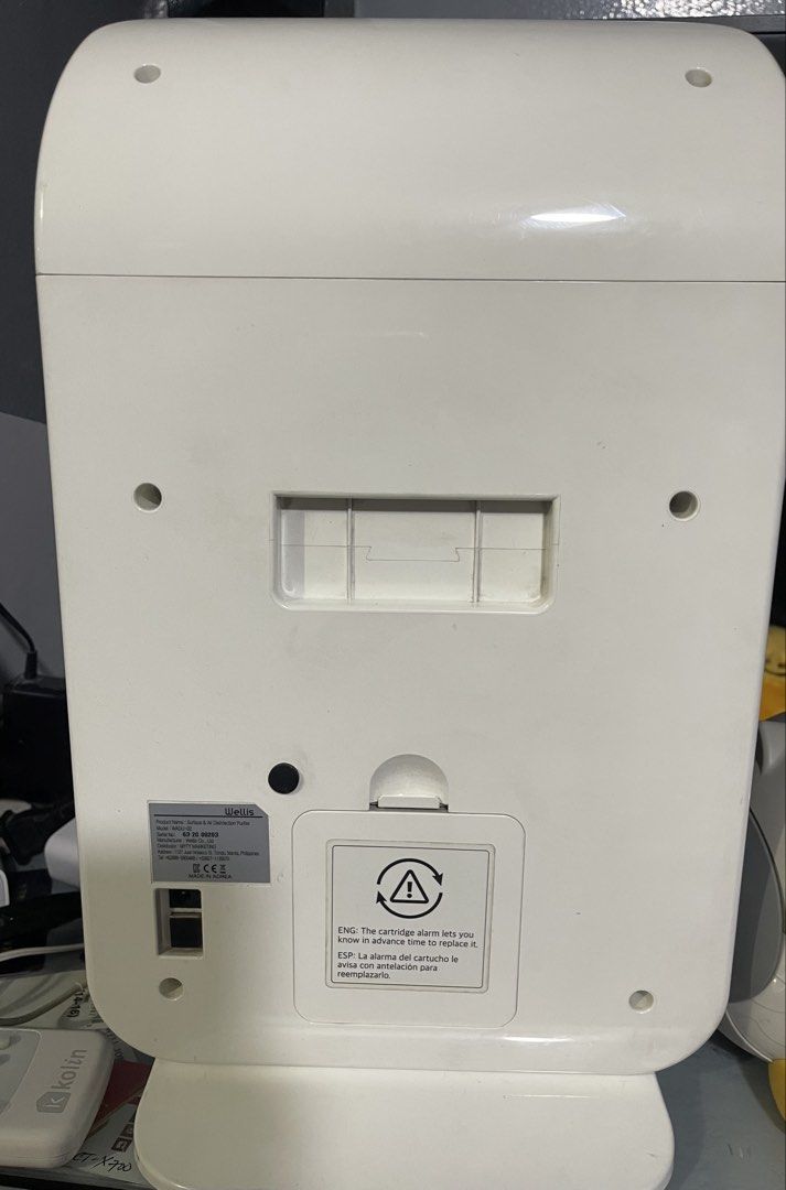 Wellis Air Disinfection Performance Air Purifier (Category: Air Purifiers & Dehumidifiers) located in Quezon City. Submitted by pjr15 (Listing ID 1446830751, Image 2). Description: Wellis Air Purifier - In very good condition - RFS: upgrading to a bigger room space and buying a larger size purifier -No dents/ defects -working well and used only for a year. - Helps with air disinfection - Stylish white and grey design - Convenient top control pane